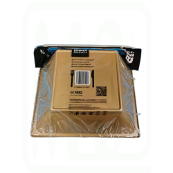 PLATO HONDO CUADRADO DORADO PLASTICO PACK-6 17 CM - VALORES