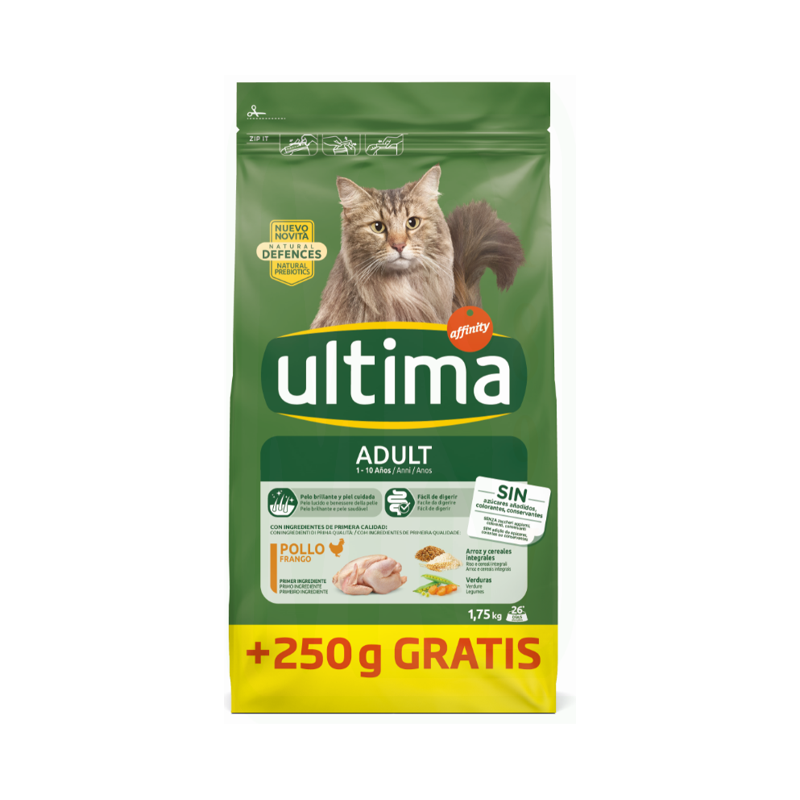 ALIMENTO GATOS ADULTO POLLO ARROZ 1.5 KG ULTIMA 