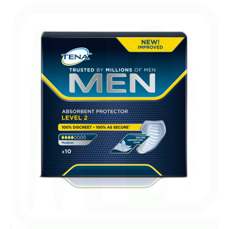 COMPRESAS INCONTINENCIA MEN 10 UNIDADES 