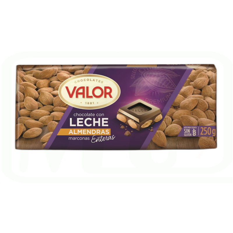 CHOCOLATE LECHE ALMENDRA 250 GR