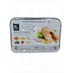 BANDEJA ALUMINIO 31 X 21 X 5 CM PACK-5 UNIDADES