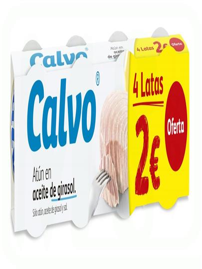ATUN LISTADO ACEITE GIRASOL PACK-3 +1 X 52 GR