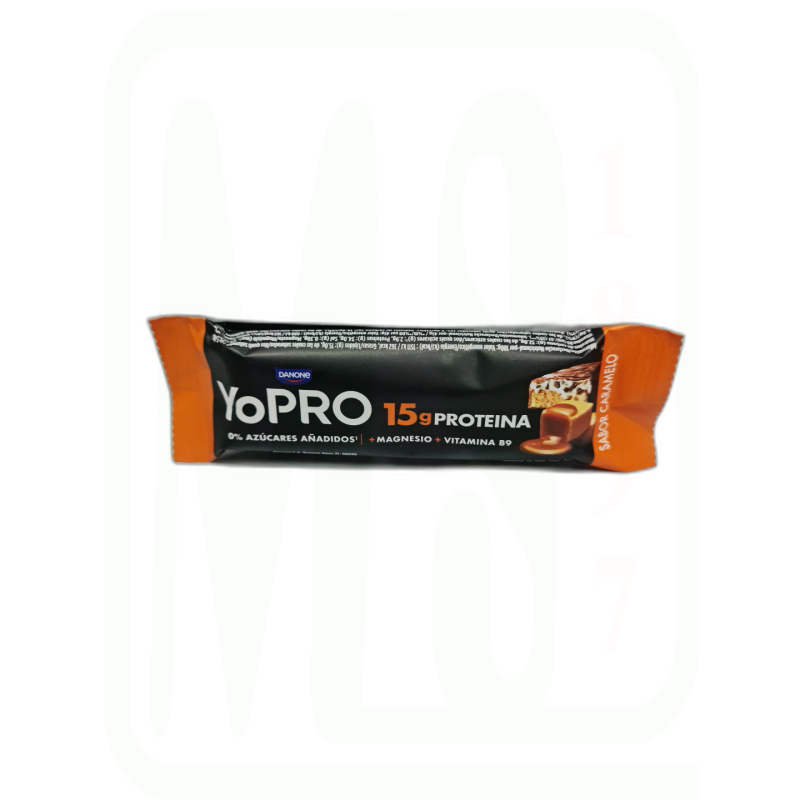 BARRITA YOPRO CARAMELO 15 GR PROTEINA 45 GR