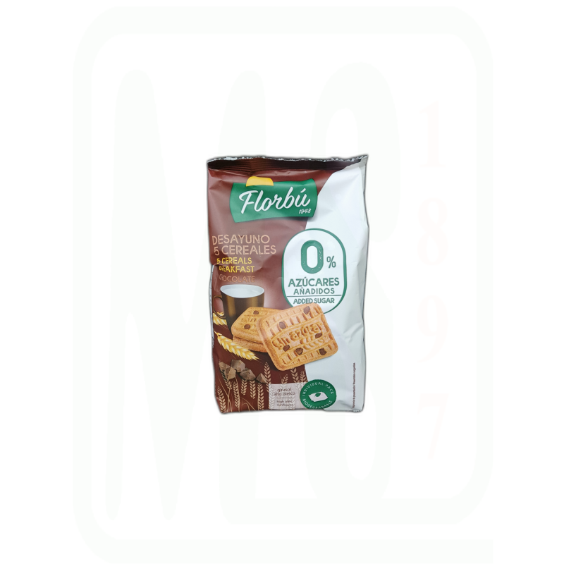 GALLETAS DESAYUNO 5 CEREALES CHOCOLATE 0% AZUCAR 340 GR