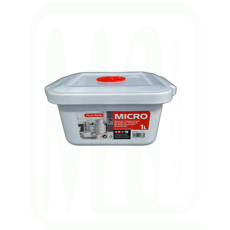 FIAMBRERA MICROONDAS CUADRADA 1 LITRO