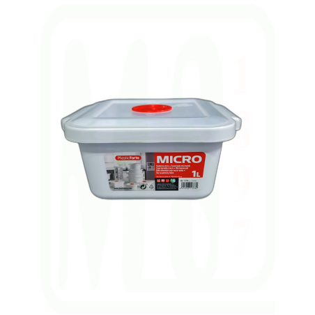 FIAMBRERA MICROONDAS CUADRADA 1 LITRO