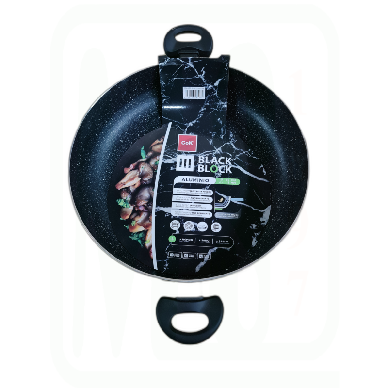 SARTEN 2 ASAS BLACK BLOCK 36 CM