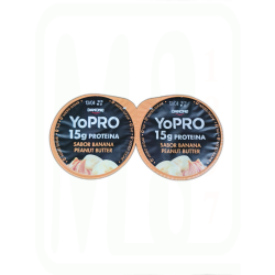 YOGUR YOPRO PLATANO MANTEQUILLA CACAHUETE PACK-2 X160 GR