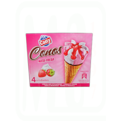 HELADO CONOS FRESA PACK-4 X 125 ML