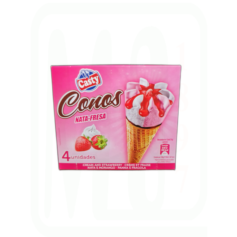 HELADO CONOS FRESA PACK-4 X 125 ML