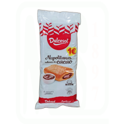 NAPOLITANAS RELLENAS CACAO PACK-4 160 GR