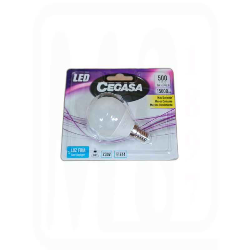 LAMPARA LED E-14  5.4W ESFERICA FRIA BLISTER 1U