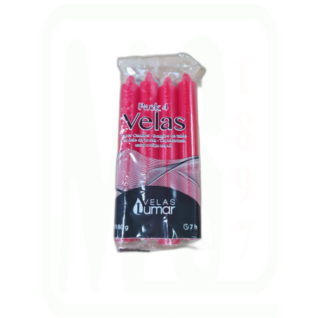 VELAS BLANCAS PACK-4UNIDADES 12/24