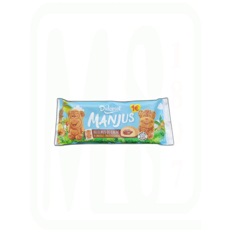 BIZCOCHITOS MANJUS CHOCOLATE 4 UNIDADES