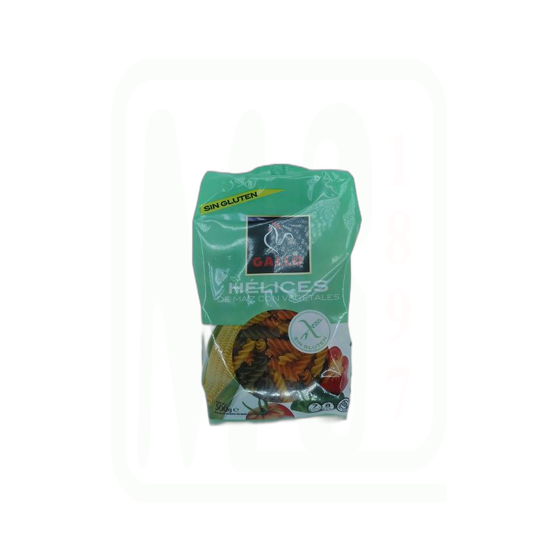 PASTA HELICES VEGETALES S- GLUTEN 450 GR 