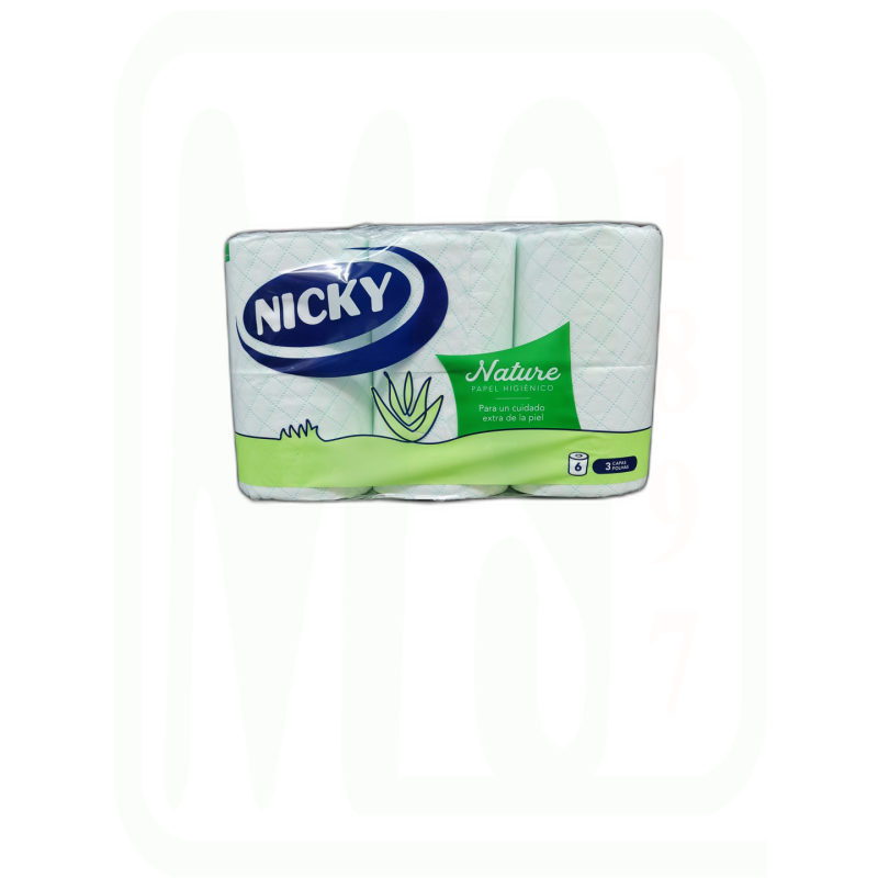 PAPEL HIGIENICO ALOE VERA 3 CAPAS PACK-6 ROLLOS