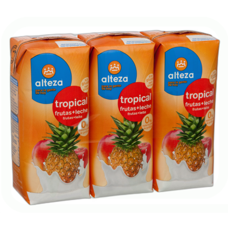 FRUTA + LECHE TROPICAL PACK-3 X 330 ML