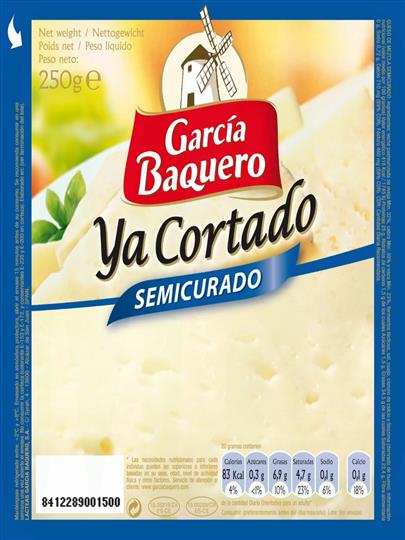 QUESO SEMICURADO CORTADO CUÑA 225 GR 