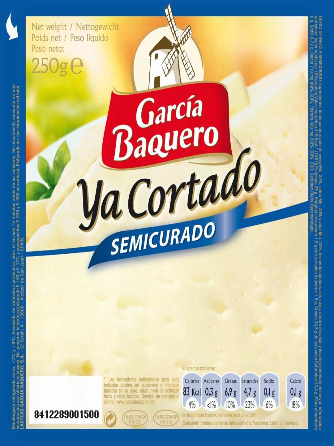 QUESO SEMICURADO CORTADO CUÑA 225 GR 