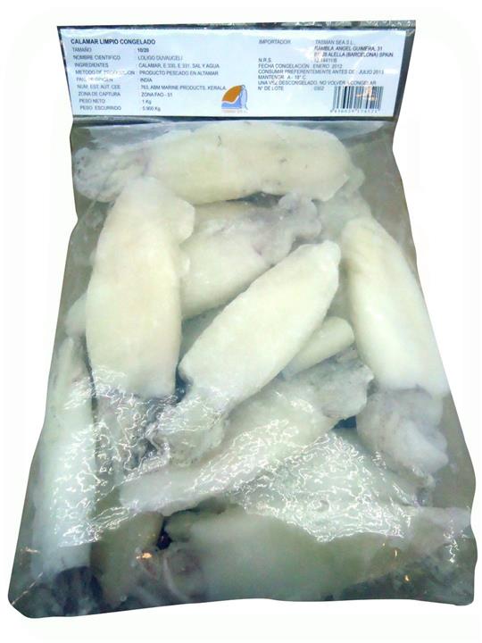 CALAMAR LIMPIO BOLSA 800GR 10/20