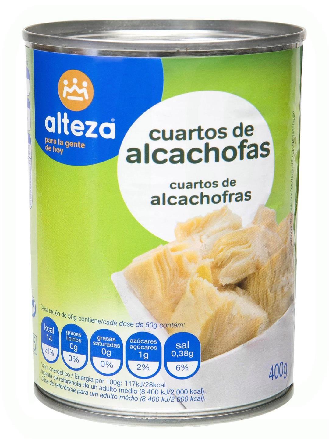 ALCACHOFAS CUARTEADAS LATA 240 GR