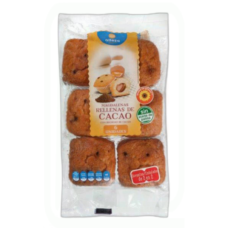 MAGDALENAS RELLENA CHOCOLATE  8 UNID