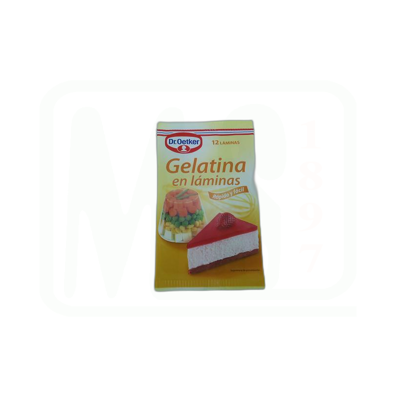 GELATINA LAMINAS POSTRES 12/U