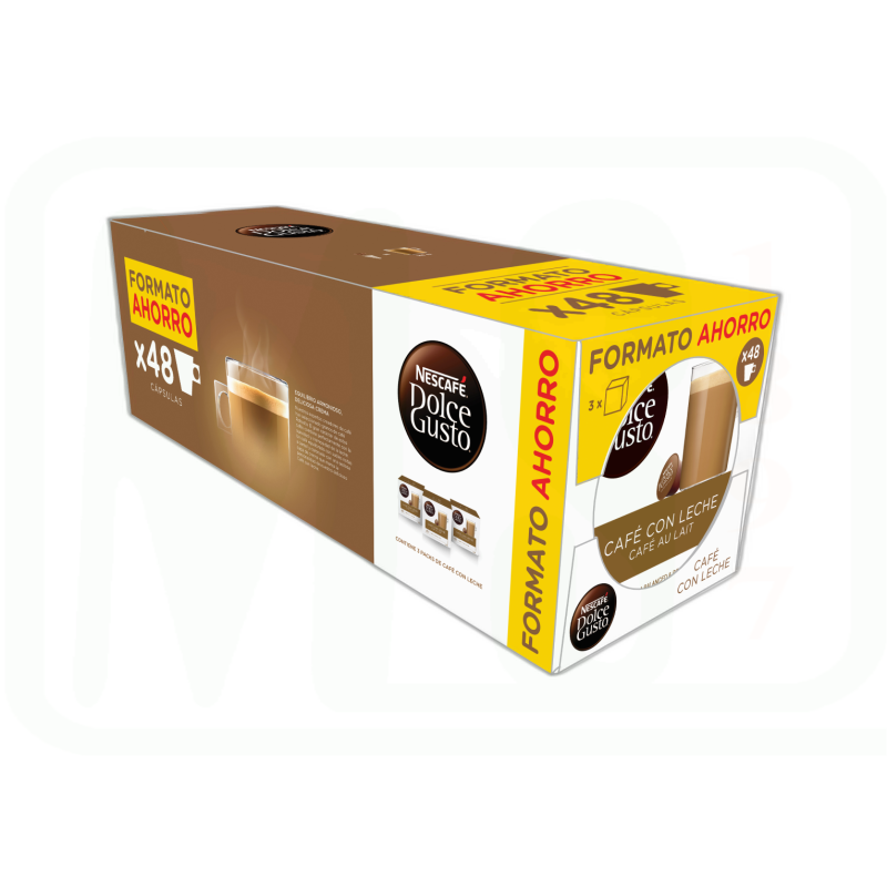 CAFE DOLCE GUSTO AU LAIT PACK-3 X16 CAPSULAS
