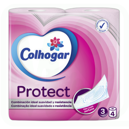 PAPEL HIGIENICO PROTECT 3 CAPAS PACK-4 ROLLOS