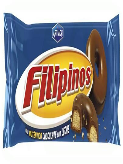 GALLETAS FILIPINOS CHOCO/LECHE 93+35 GRAMOS