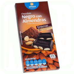 CHOCOLATE NEGRO ALMENDRA 200 GR