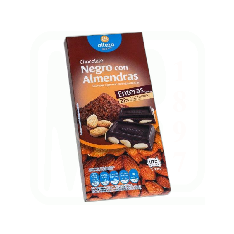 CHOCOLATE NEGRO ALMENDRA 200 GR