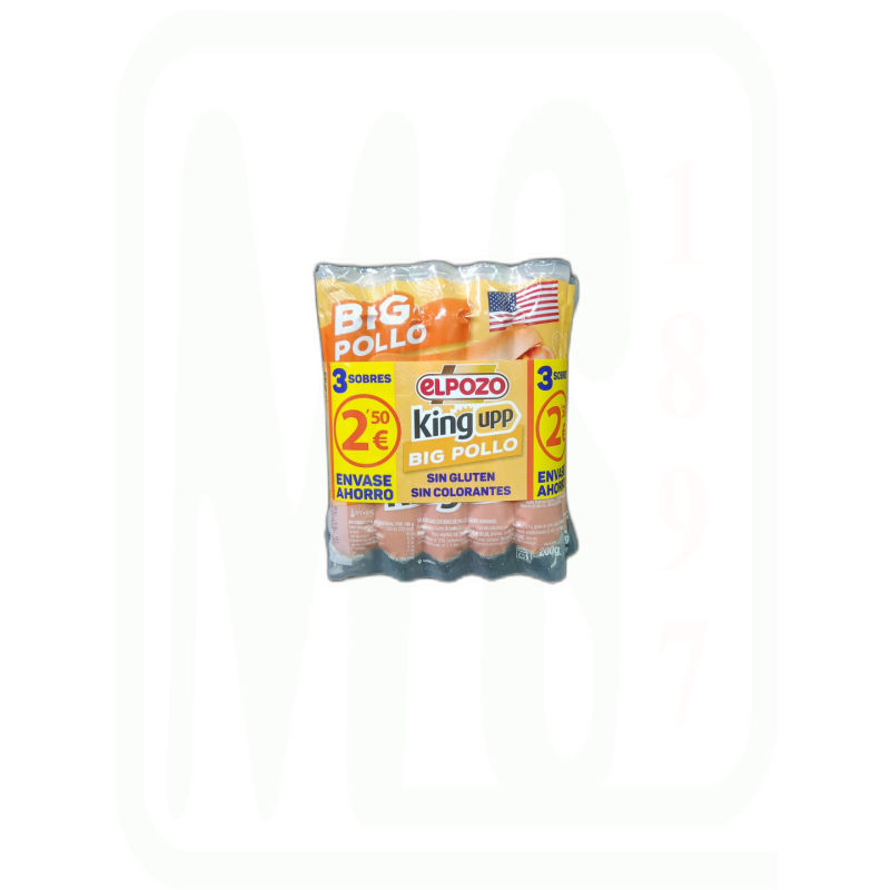 SALCHICHAS BIG POLLO PACK-3 X 200 GR