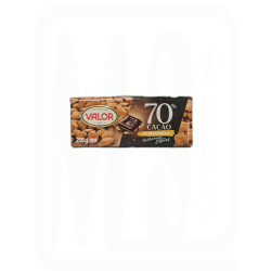 CHOCOLATE NEGRO 70% ALMENDRA 250GR 