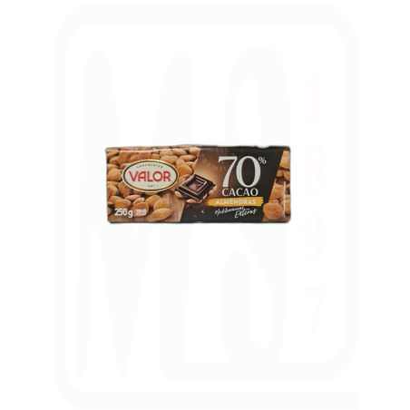 CHOCOLATE NEGRO 70% ALMENDRA 250GR 